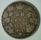 1892 Canadian Silver Half Dollar Victoria Obverse 4 Vg Canada Fifty Cents Coin Coins: Canada photo 1
