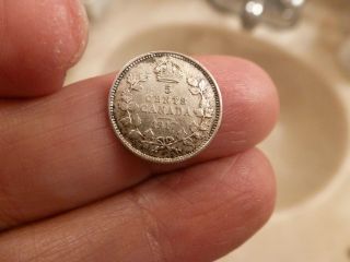 1917 Silver Canadian Five Cents photo