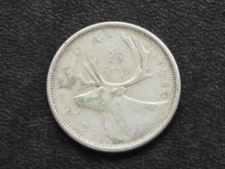 1960 Canada Twenty Five 25 Cents 80% Silver Coin D0632 photo