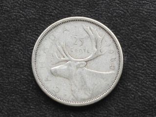 1960 Canada Twenty Five 25 Cents 80% Silver Coin D0638 photo