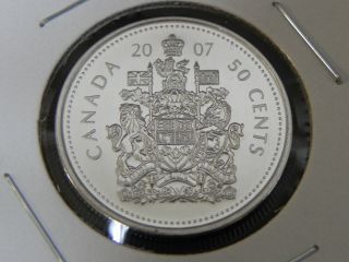 2007 Specimen Unc Canadian Canada Coat Of Arms Fifty 50 Cents photo