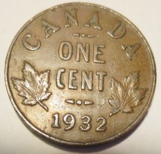 Canada 1 Cents 1932 Vintage In photo