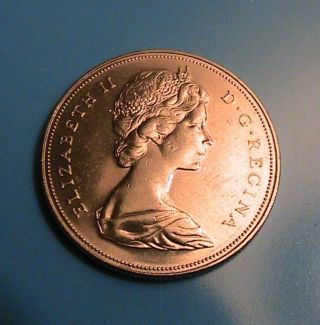 Canada 1968,  Qe - Ii,  $1,  Voyageur Vf Coin photo