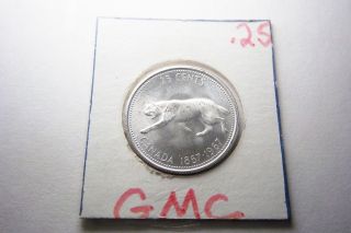 1967 Canada Silver Quarter 25 Cents 1867 - 1967 12 - 02 - 13 photo