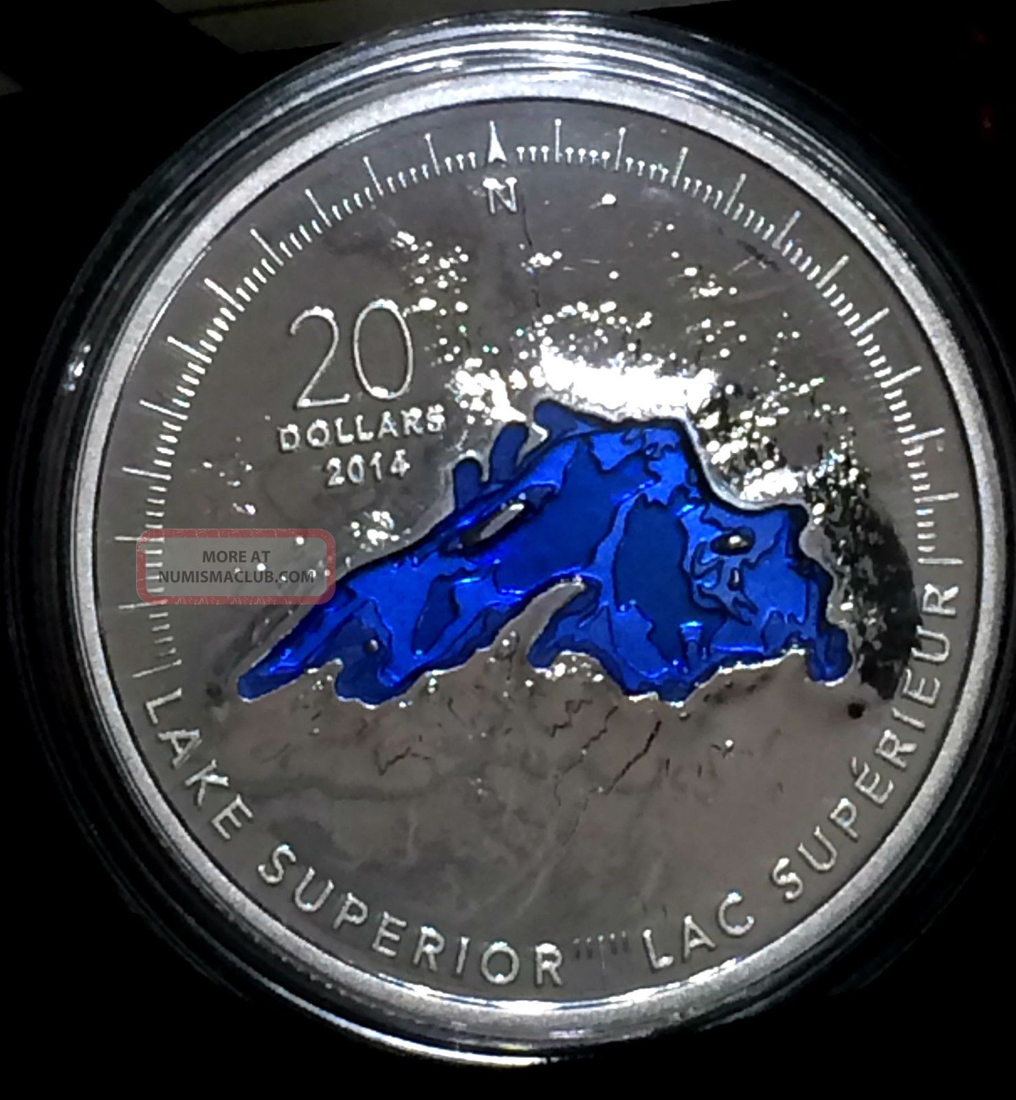 2014 Canada Coin Cond.  Lake Superior 1 Oz.  Fine.  9999 Silver Coin Ogp + Coins: Canada photo