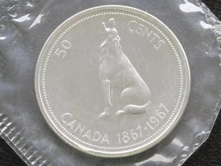 1967 Canada Fifty Cents Elizabeth Ii Silver Proof - Like Coin D0605 photo