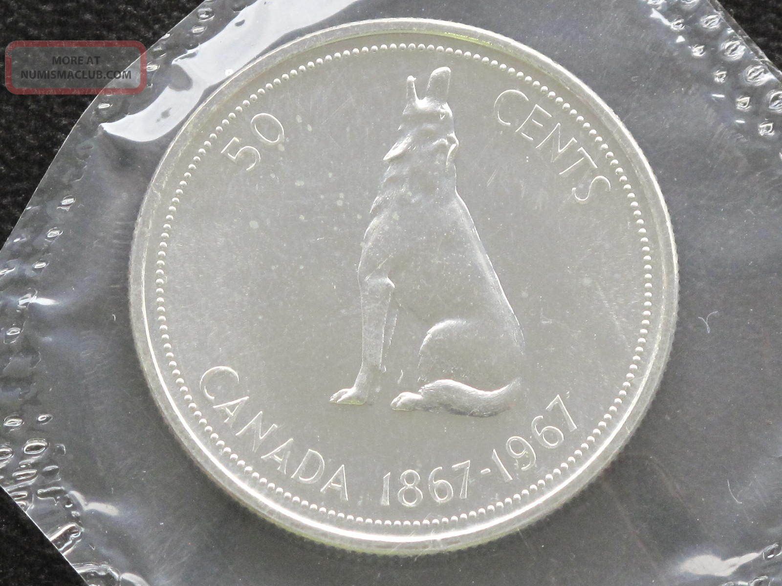 1967 Canada Fifty Cents Elizabeth Ii Silver Proof - Like Coin D0606 Coins: Canada photo