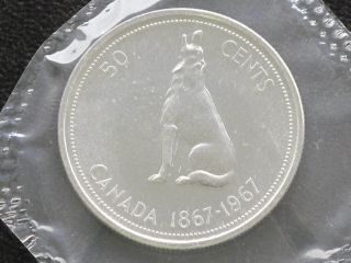 1967 Canada Fifty Cents Elizabeth Ii Silver Proof - Like Coin D0606 photo