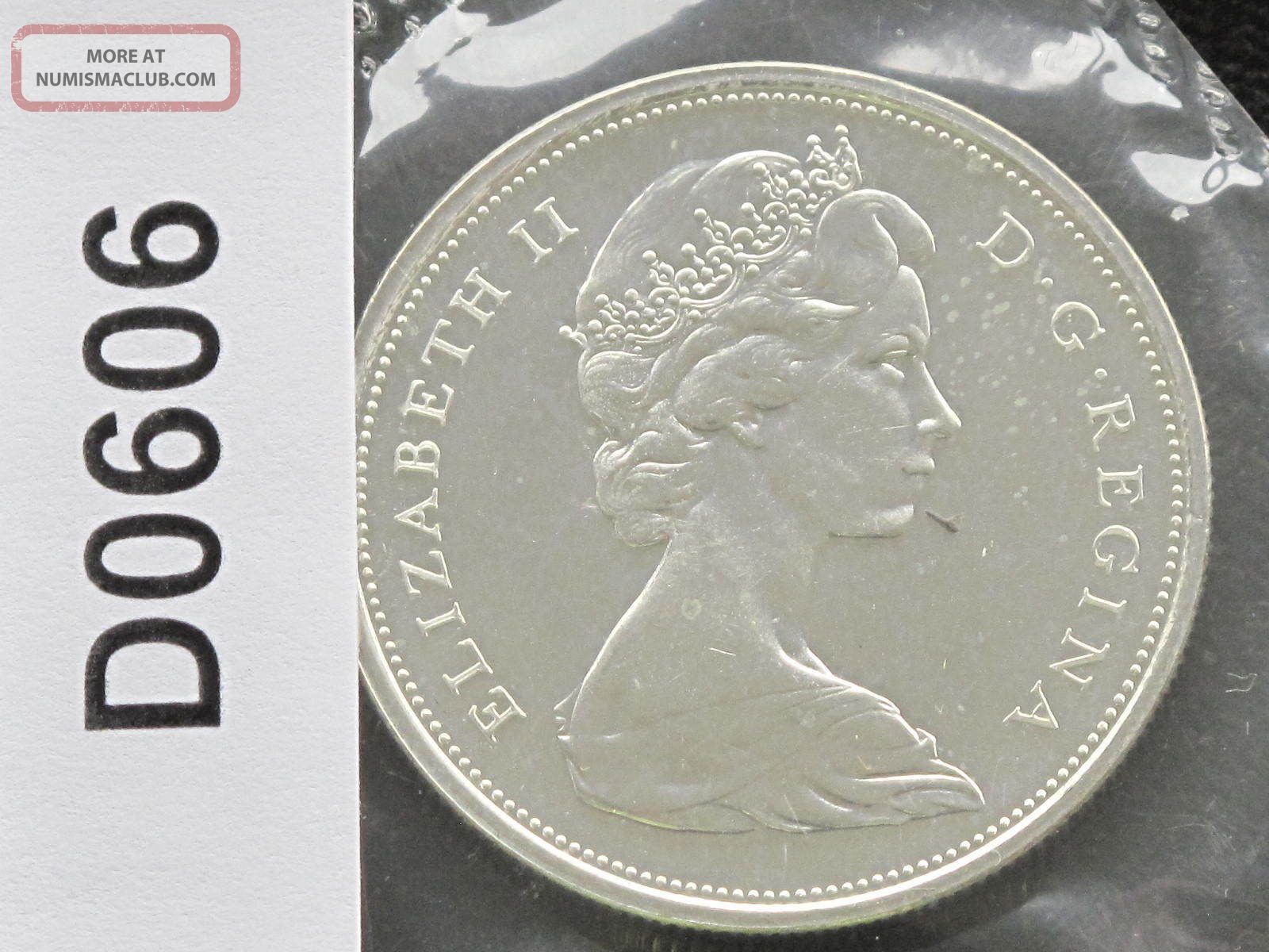 1967 Canada Fifty Cents Elizabeth Ii Silver Proof Like Coin D0606