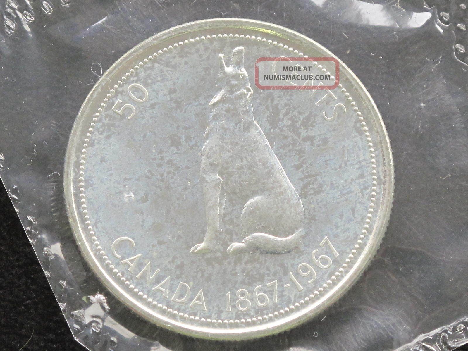 1967 Canada Fifty Cents Elizabeth Ii Silver Proof - Like Coin D0608 Coins: Canada photo