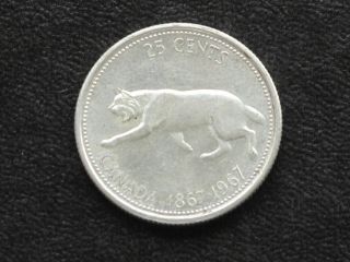 1967 Canada Twenty Five 25 Cents Silver Coin D0656 photo