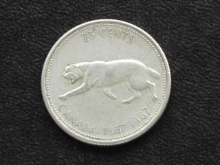 1967 Canada Twenty Five 25 Cents Silver Coin D0659 photo