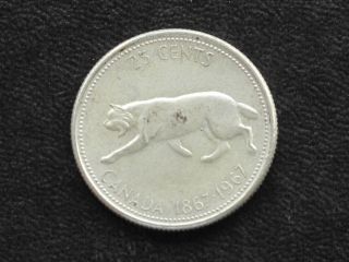 1967 Canada Twenty Five 25 Cents Silver Coin D0660 photo