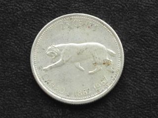 1967 Canada Twenty Five 25 Cents Silver Coin D0661 photo