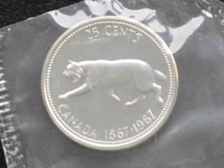 1967 Canada Twenty Five Cents Elizabeth Ii Silver Proof - Like Coin D0573 photo