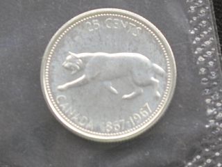 1967 Canada Twenty Five Cents Elizabeth Ii Silver Proof - Like Coin D0577 photo