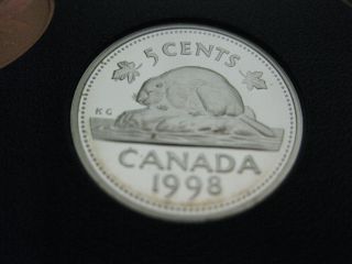 1998 Canadian Silver Proof Nickel ($0.  05) photo