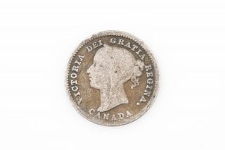 1885 Canadian 10 Cent Silver Canada Coin Vg photo