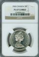 1966 Canada 50 Cents Ngc Pl67 Cameo 2nd Finest Graded 0122 Coins: Canada photo 1