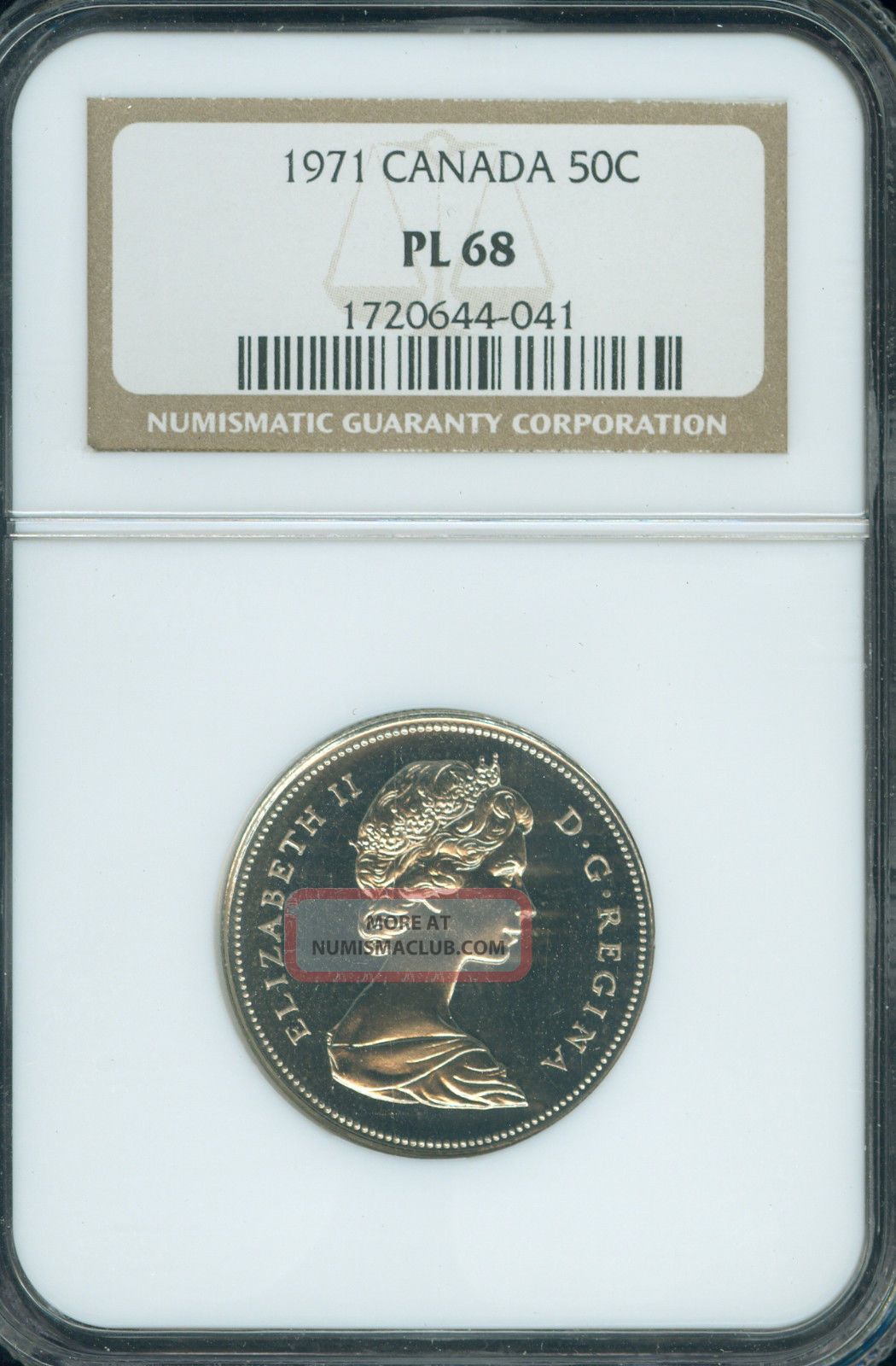 1971 Canada 50 Cents Ngc Pl68 Finest Graded Very Rare 1971 Canada 50 Cents Ngc Pl68 Finest Graded Very Rare