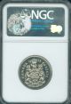 1975 Canada 50 Cents Ngc Pl65 Ultra Heavy Deep Cameo Solo Finest Graded Coins: Canada photo 3