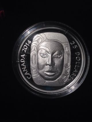 2014 Canada $25 Ultra High Relief Coin Matriarch Moon Mask,  Mintage:6000 Only photo
