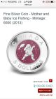 2013 Fine Silver Coin With Niobium (mother And Baby Ice Fishing) Mintage:6500 Only Coins: Canada photo 11