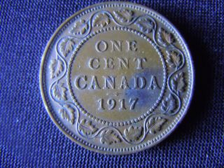 1917 - Canada - Large - One - Cent - Coin - Canadian - Penny -  - D72 photo