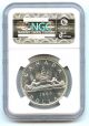1965 Ngc Pl66 Cameo Canada $1 Silver Dollar Small Beads Pointed 5 Type 1 Coins: Canada photo 3