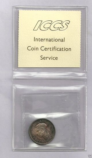 1943 80% Silver Canada 25 Cent Ms - 64 Iccs Trends @ $130.  00 photo