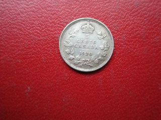 Canada 1920 Silver Five Cent,  George V photo