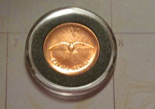 1967 Canada Red Penny Dove Centennial 1867 - 1967 Copper Coin Uncirculated photo