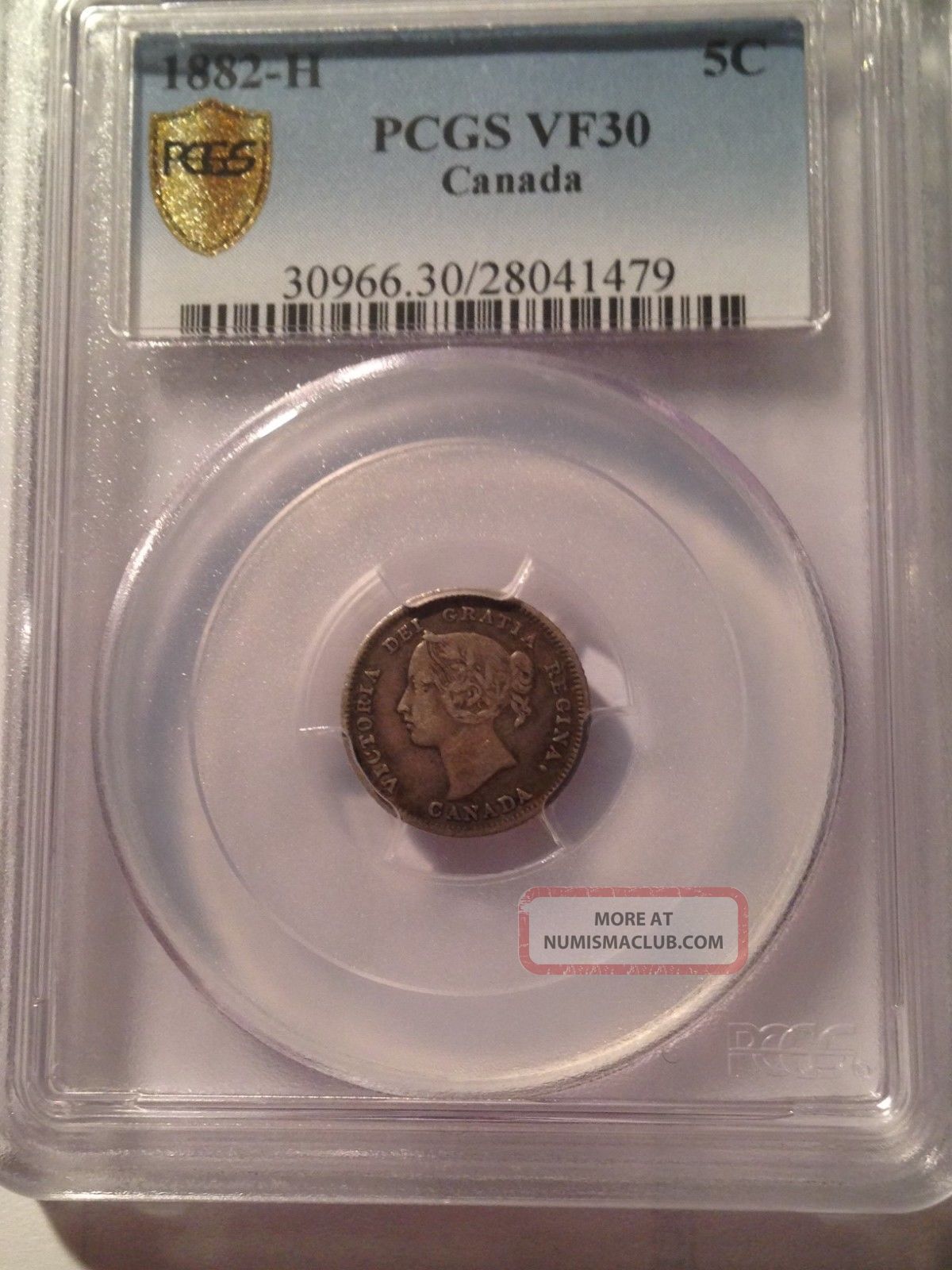 1882 - H Canada 5 Cent Silver Pcgs Vf30 Better Date G31 Coins: Canada photo