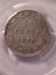 1885 Newfoundland 20 Cent Silver Pcgs Vf Details Low Mintage Tough Date G28 Coins: Canada photo 2