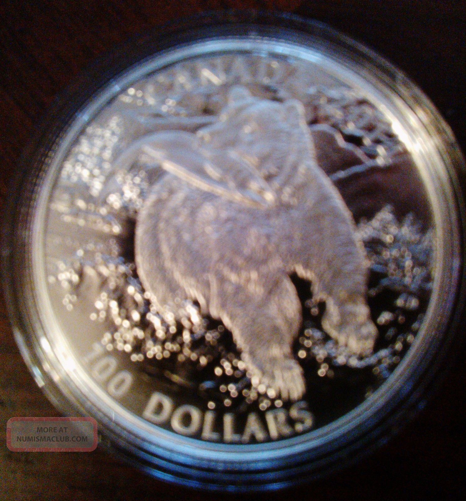 2014 Canada One Hundred Dollar ($100) 99.  99% Pure Fine Silver Coin – The Grizzly Coins: Canada photo