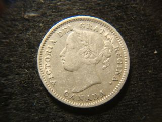 1880 - H Xf Au Canada Ten Cents Silver Bbz photo