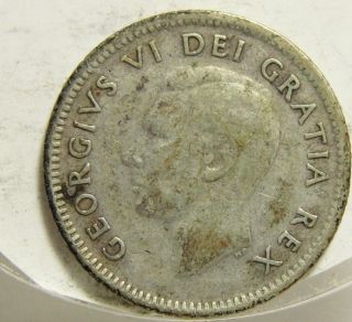 1952 10c Canada 10 Cents,  Silver,  Canadian,  Dime 4344 photo