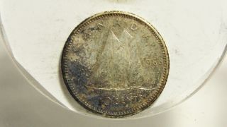 1963 10c Canada 10 Cents,  Silver,  Canadian,  Toned,  Dime 4356 photo