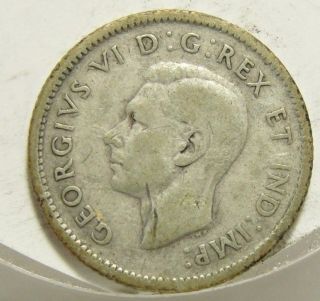 1943 10c Canada 10 Cents,  Silver,  Canadian,  Dime 4334 photo