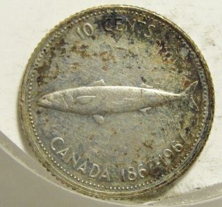 1967 10c Canada 10 Cents,  Silver,  Canadian,  Dime 4359 photo