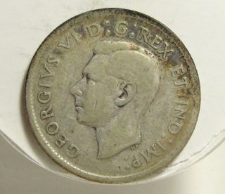 1938 25c Canada 25 Cents,  Silver,  Canadian Quarter,  Toned 4364 photo