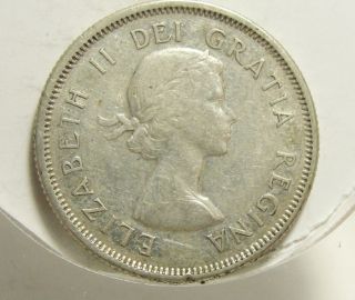 1960 25c Canada 25 Cents,  Silver,  Canadian Quarter 4390 photo