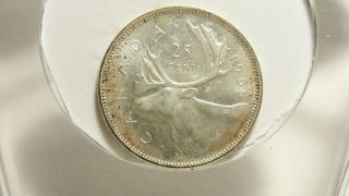 1965 25c Canada 25 Cents,  Silver,  Canadian Quarter 4396 photo