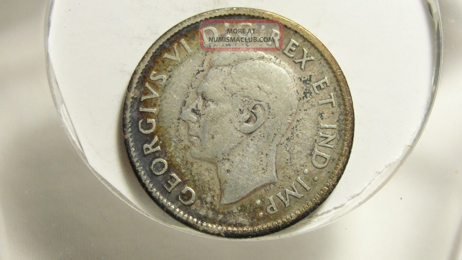 1940 25c Canada 25 Cents, Silver, Canadian Quarter, Toned 4366
