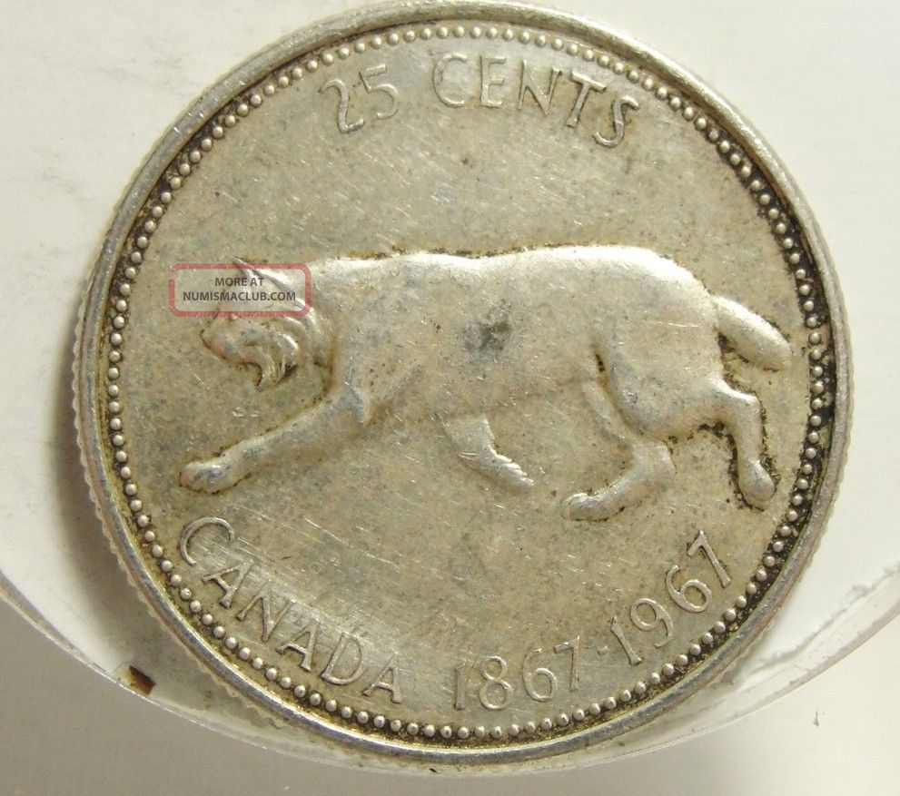 1967 25c Canada 25 Cents, Silver, Canadian Quarter 4399