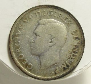 1937 25c Canada 25 Cents,  Silver,  Canadian Quarter,  Toned 4363 photo