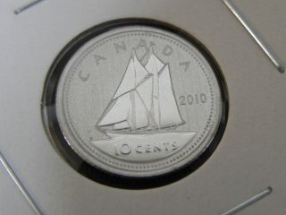 2010 Specimen Canadian Canada Bluenose Dime Ten 10 Cent photo