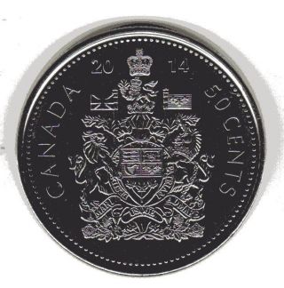 2014 Canada 50 Cent Coin From The Uncirculated photo