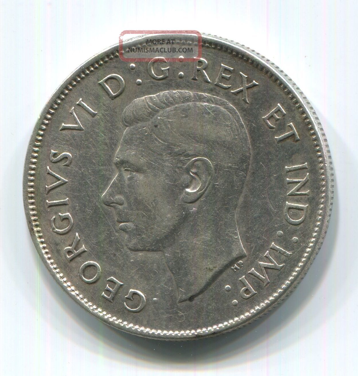 1944 50c Canada 50 Cents Silver Coin Km 36 Au Coins: Canada photo