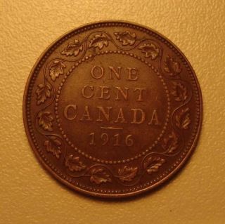 1916 Canada Large One Cent Old Circulated Coin (our Item 1916 - 101) photo